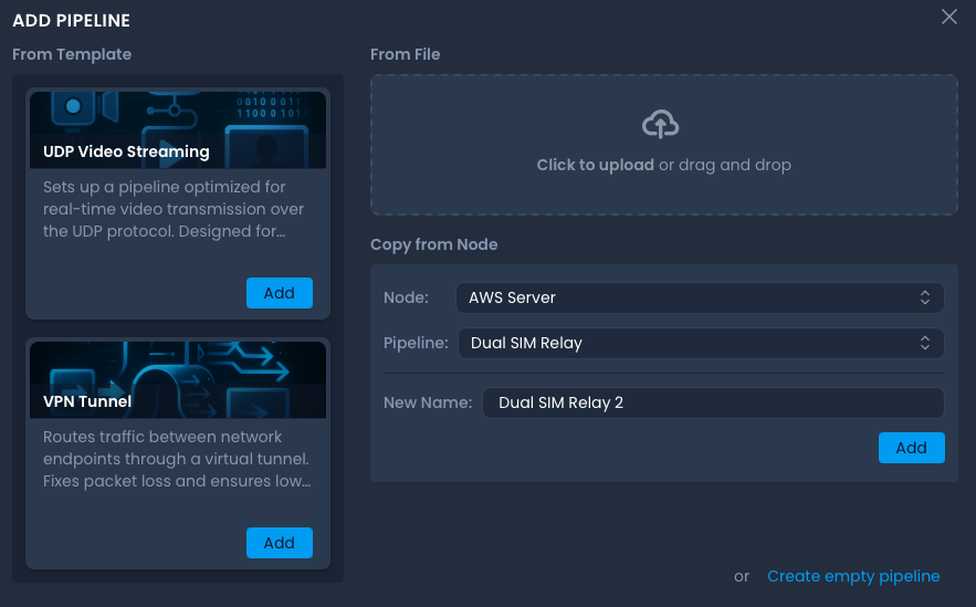 Pipeline Copy From Node